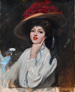 Portrait of a Young Woman in a Hat, Believed to be Raquel Meller